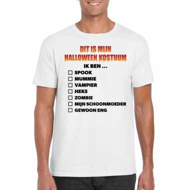Halloween halloween pak lijstje t shirt wit heren
