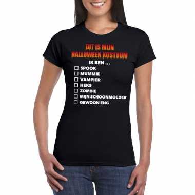 Halloween halloween pak lijstje t shirt zwart dames