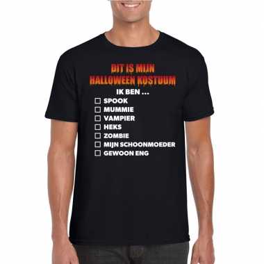 Halloween halloween pak lijstje t shirt zwart heren