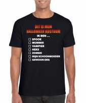 Halloween halloween pak lijstje t shirt zwart heren