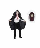 Halloweenkleding vampier pak inclusief hoektanden