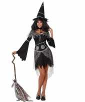 Halloweenpak heksenjurk zwart dames